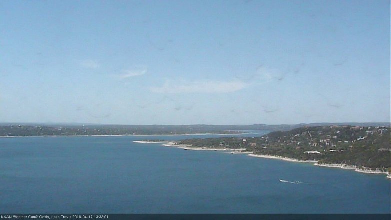 Lake Travis webcam, April 17, 2018 12:40 PM CT