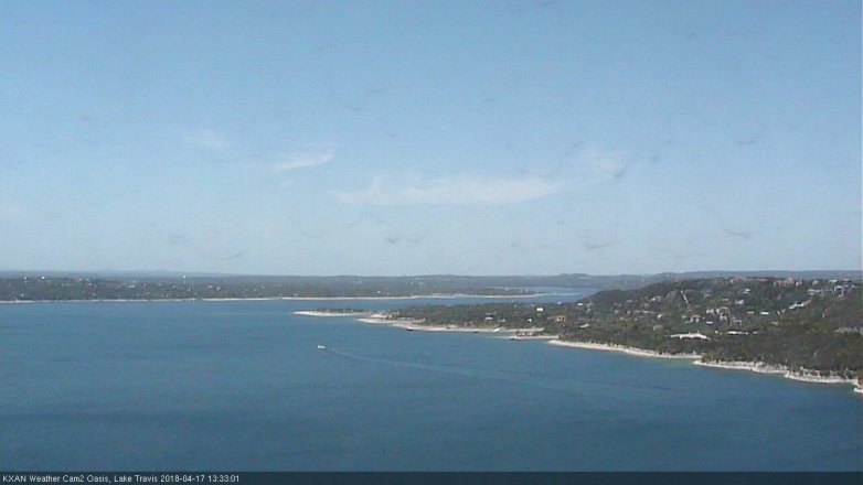 Lake Travis webcam, April 17, 2018 12:50 PM CT