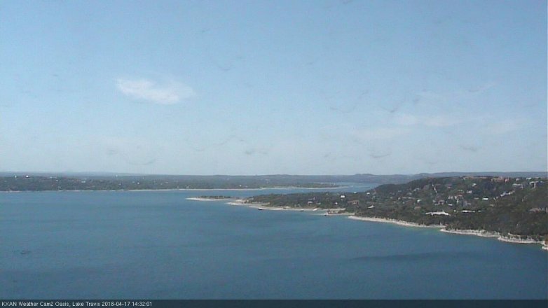 Lake Travis webcam, April 17, 2018 1:55 PM CT