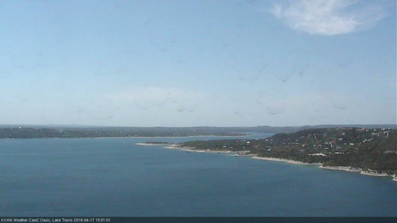Lake Travis webcam, April 17, 2018 2:10 PM CT