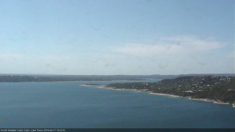 Lake Travis webcam, April 17, 2018 2:35 PM CT