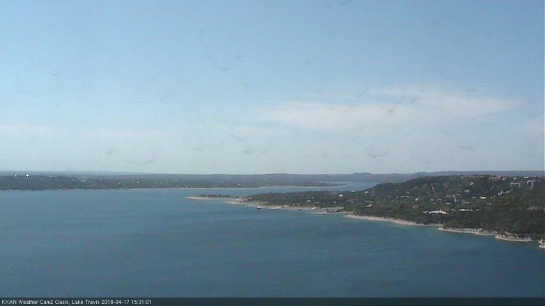 Lake Travis webcam, April 17, 2018 2:55 PM CT