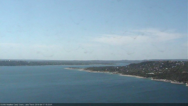 Lake Travis webcam, April 17, 2018 3:05 PM CT