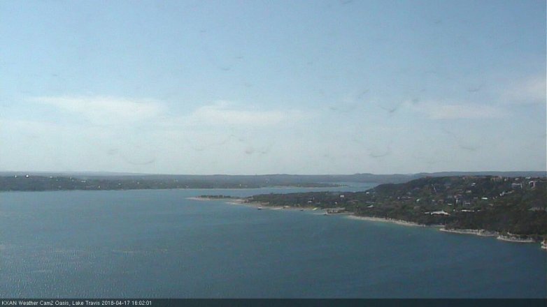 Lake Travis webcam, April 17, 2018 3:20 PM CT