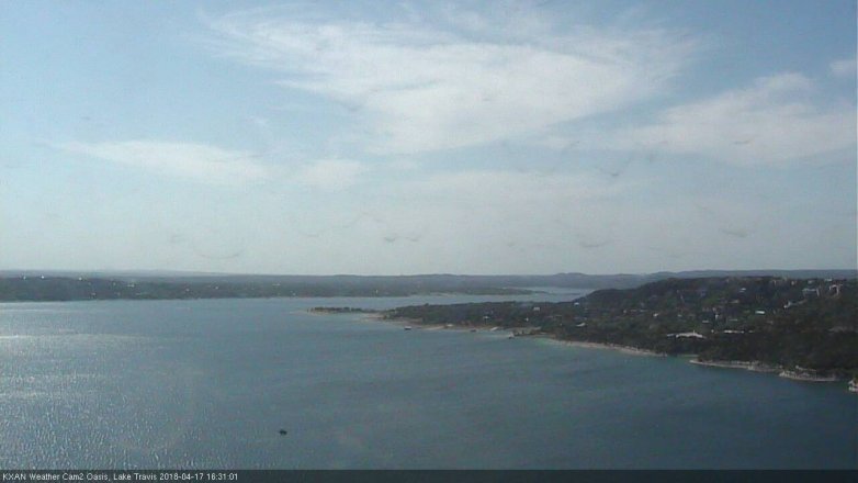 Lake Travis webcam, April 17, 2018 3:35 PM CT
