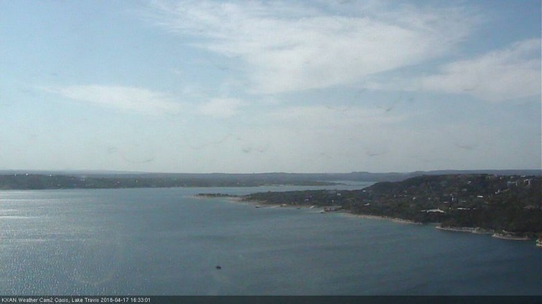 Lake Travis webcam, April 17, 2018 3:40 PM CT