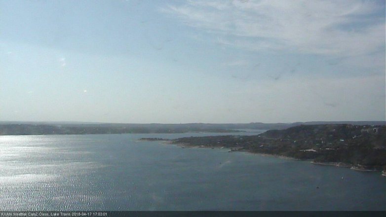 Lake Travis webcam, April 17, 2018 4:30 PM CT