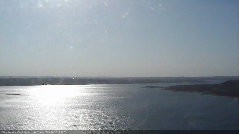 Lake Travis webcam, April 17, 2018 4:55 PM CT