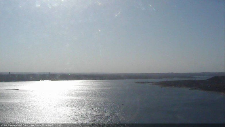 Lake Travis webcam, April 17, 2018 5:05 PM CT