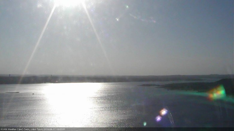 Lake Travis webcam, April 17, 2018 5:10 PM CT