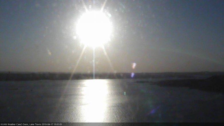 Lake Travis webcam, April 17, 2018 6:15 PM CT