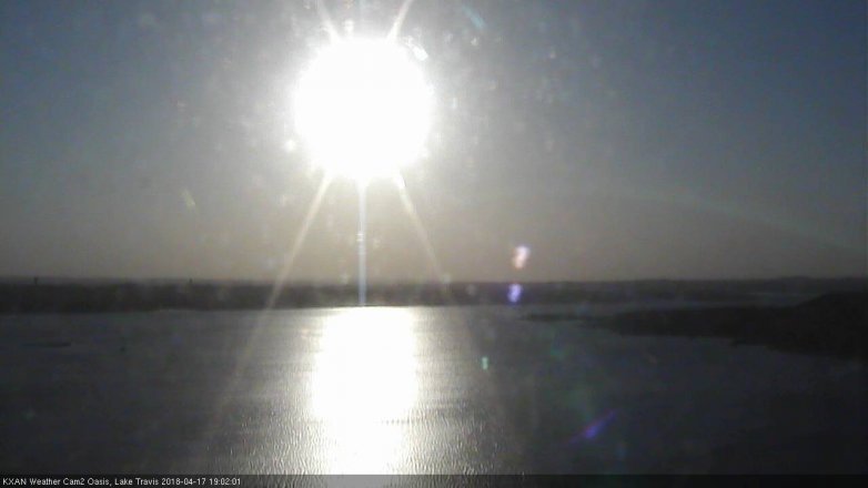 Lake Travis webcam, April 17, 2018 6:20 PM CT
