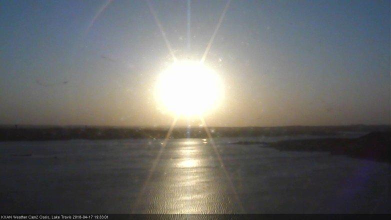 Lake Travis webcam, April 17, 2018 7:05 PM CT
