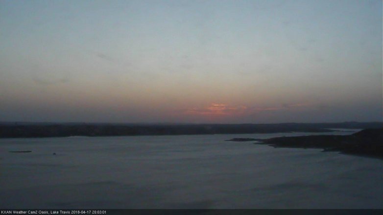 Lake Travis webcam, April 17, 2018 7:15 PM CT