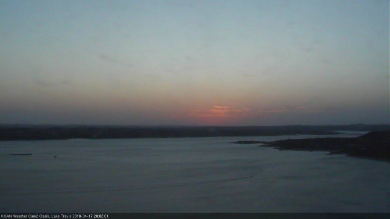 Lake Travis webcam, April 17, 2018 7:25 PM CT