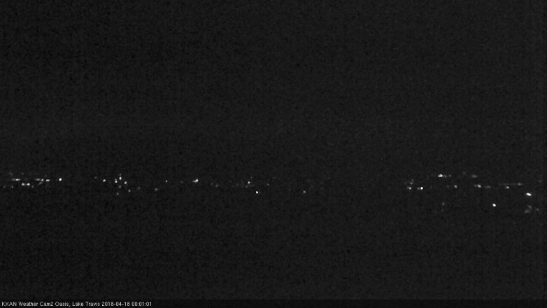 Lake Travis webcam, April 17, 2018 11:25 PM CT
