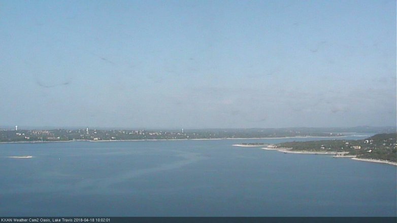 Lake Travis webcam, April 18, 2018 9:15 AM CT