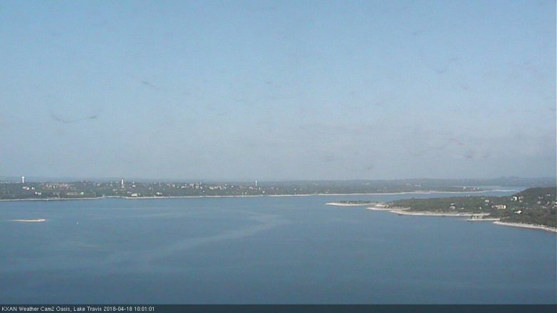 Lake Travis webcam, April 18, 2018 9:30 AM CT