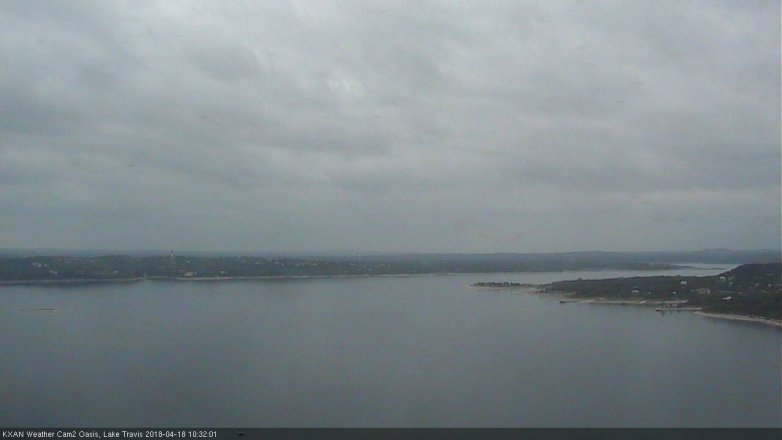 Lake Travis webcam, April 18, 2018 9:35 AM CT