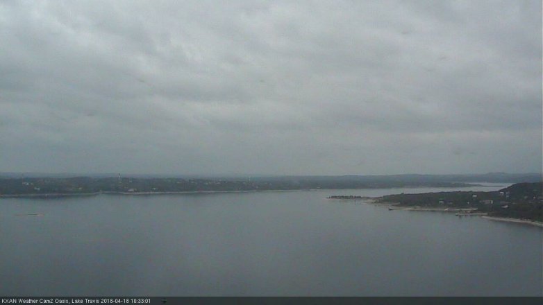 Lake Travis webcam, April 18, 2018 10:05 AM CT