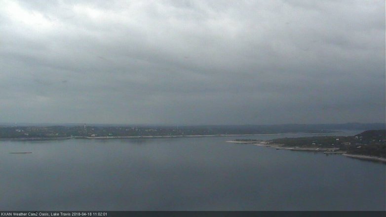Lake Travis webcam, April 18, 2018 10:15 AM CT