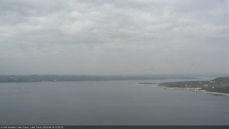 Lake Travis webcam, April 18, 2018 11:10 AM CT