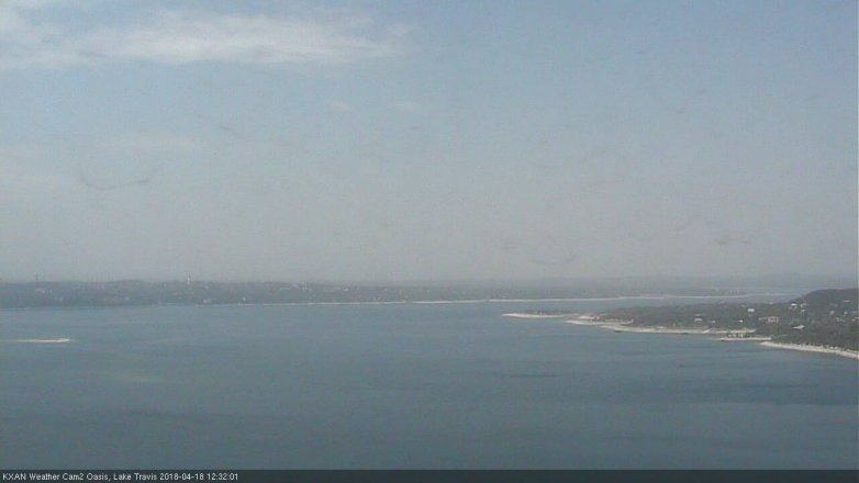 Lake Travis webcam, April 18, 2018 11:40 AM CT