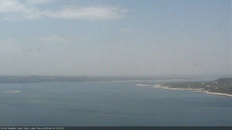 Lake Travis webcam, April 18, 2018 12:00 PM CT