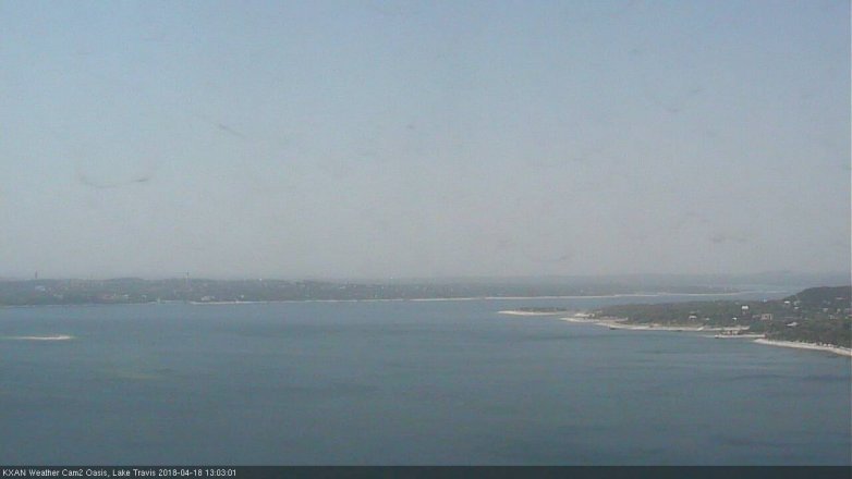 Lake Travis webcam, April 18, 2018 12:15 PM CT