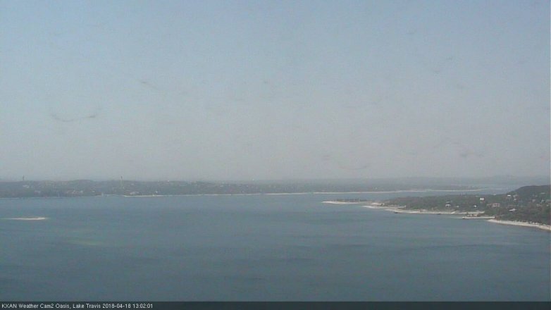 Lake Travis webcam, April 18, 2018 12:30 PM CT