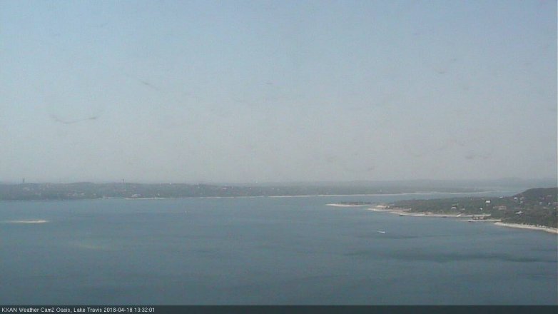 Lake Travis webcam, April 18, 2018 12:40 PM CT
