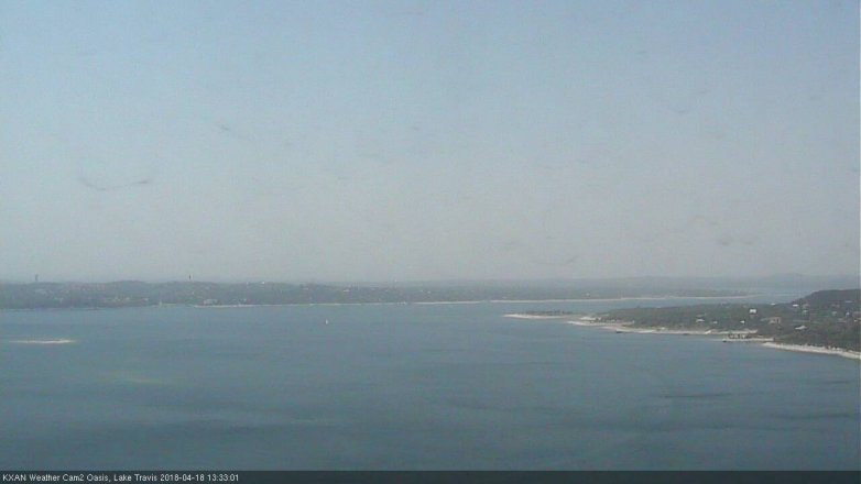 Lake Travis webcam, April 18, 2018 12:50 PM CT