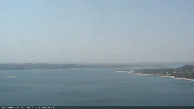 Lake Travis webcam, April 18, 2018 1:35 PM CT