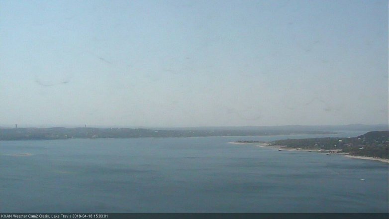 Lake Travis webcam, April 18, 2018 2:20 PM CT