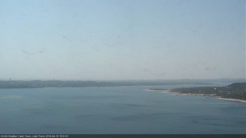Lake Travis webcam, April 18, 2018 2:25 PM CT