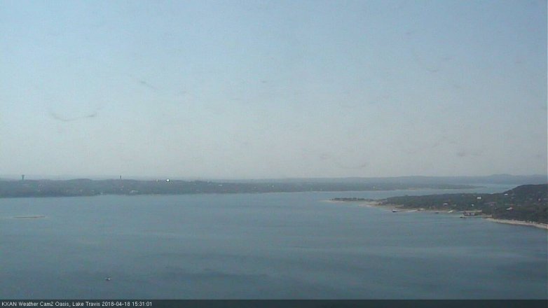 Lake Travis webcam, April 18, 2018 2:45 PM CT
