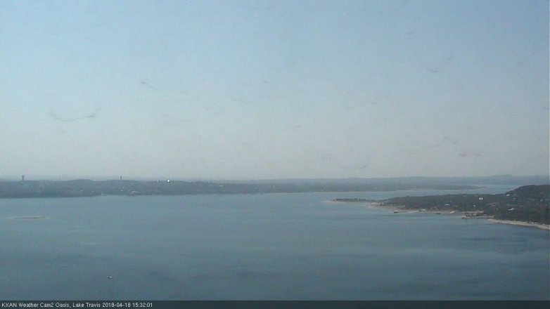 Lake Travis webcam, April 18, 2018 2:55 PM CT