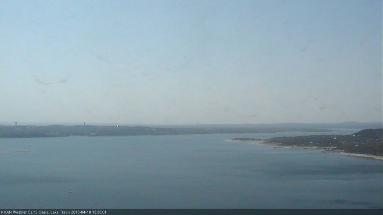 Lake Travis webcam, April 18, 2018 3:00 PM CT
