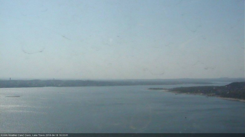 Lake Travis webcam, April 18, 2018 3:40 PM CT