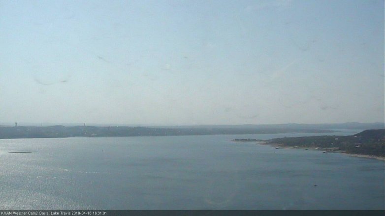 Lake Travis webcam, April 18, 2018 3:45 PM CT