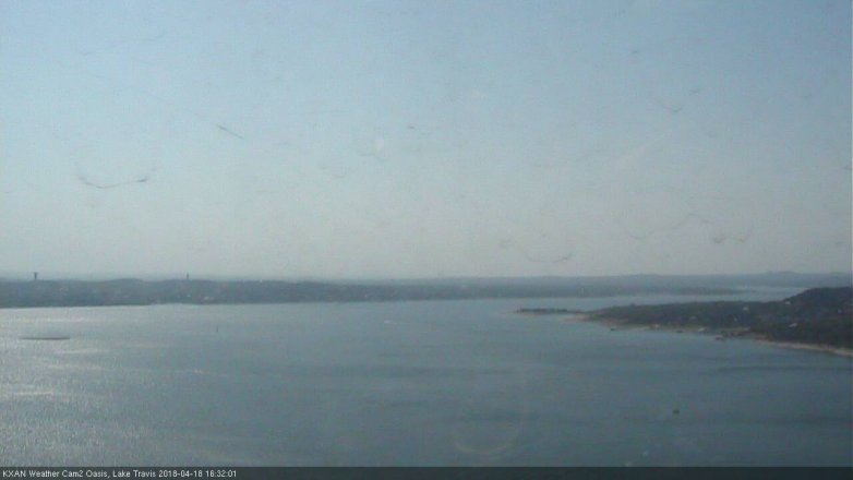Lake Travis webcam, April 18, 2018 4:00 PM CT
