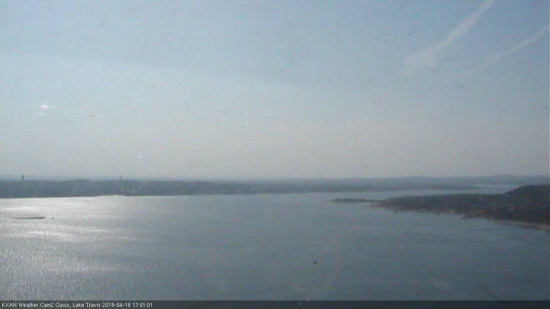 Lake Travis webcam, April 18, 2018 4:05 PM CT