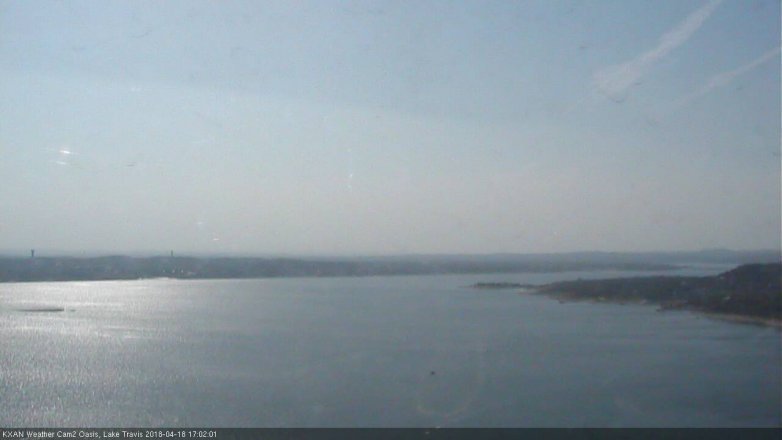 Lake Travis webcam, April 18, 2018 4:15 PM CT