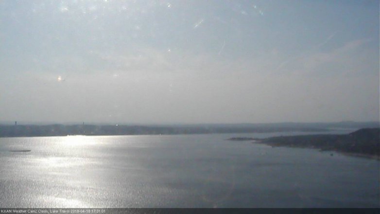 Lake Travis webcam, April 18, 2018 4:40 PM CT