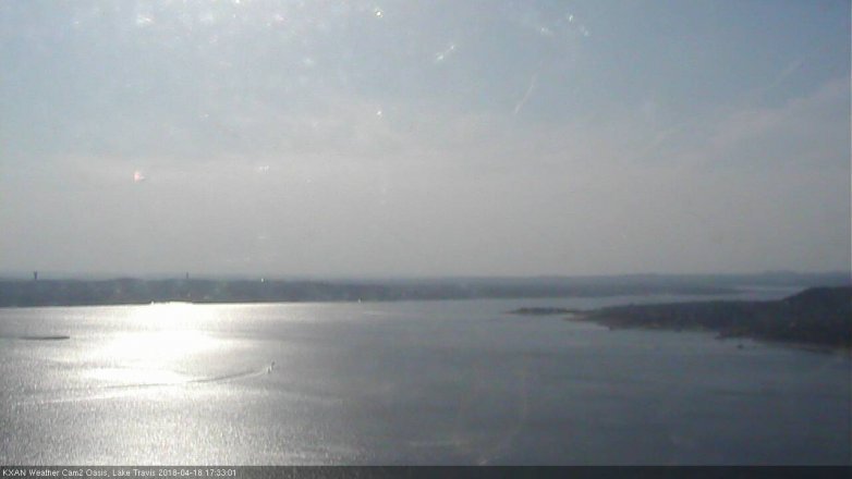 Lake Travis webcam, April 18, 2018 4:45 PM CT
