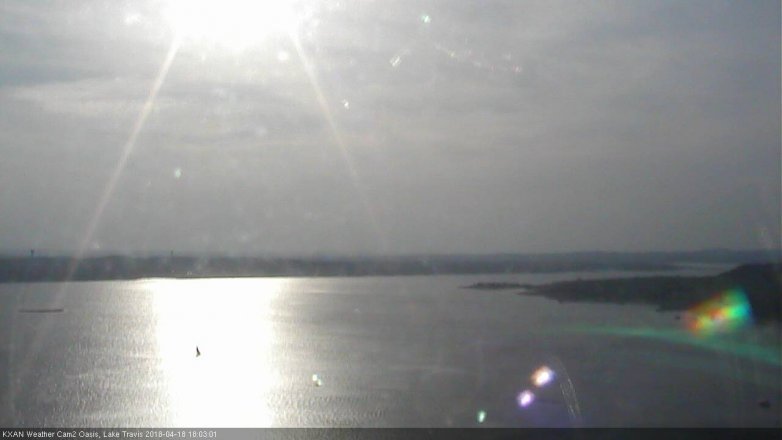 Lake Travis webcam, April 18, 2018 5:20 PM CT