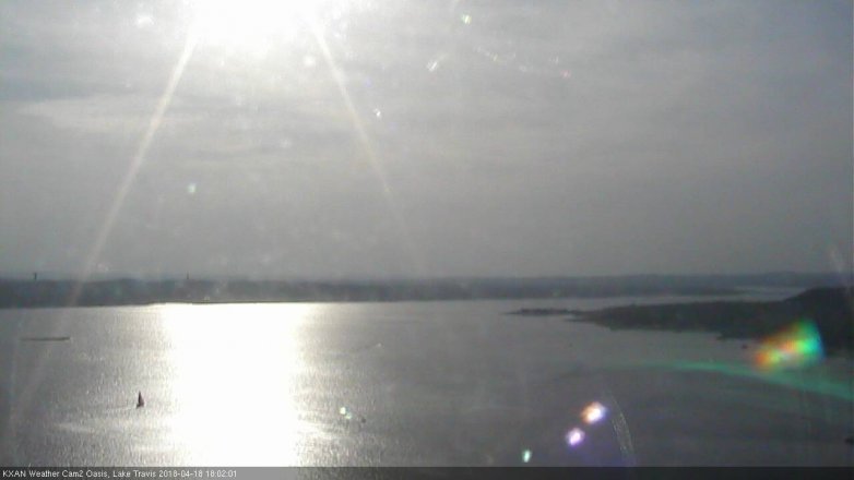 Lake Travis webcam, April 18, 2018 5:25 PM CT