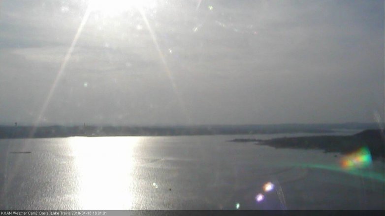 Lake Travis webcam, April 18, 2018 5:30 PM CT