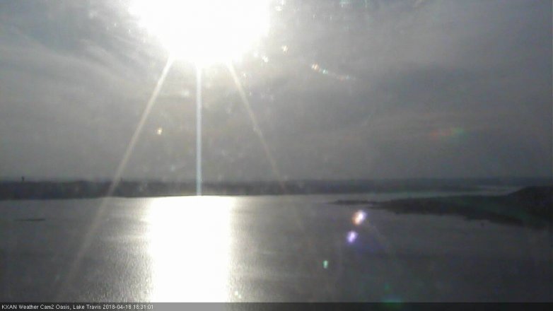Lake Travis webcam, April 18, 2018 5:45 PM CT
