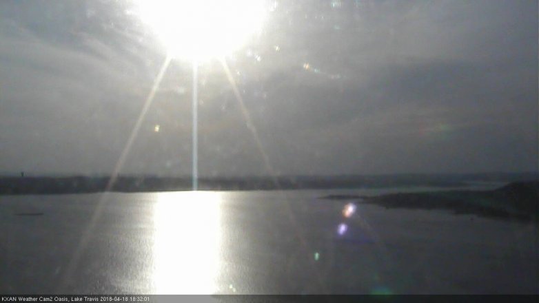 Lake Travis webcam, April 18, 2018 5:50 PM CT